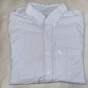 Abercrombie & Fitch Light Blue Striped Casual Shirt